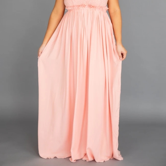 ONCE IN A LIFETIME LIGHT PINK MAXI DRESS - Picture 2 of 6